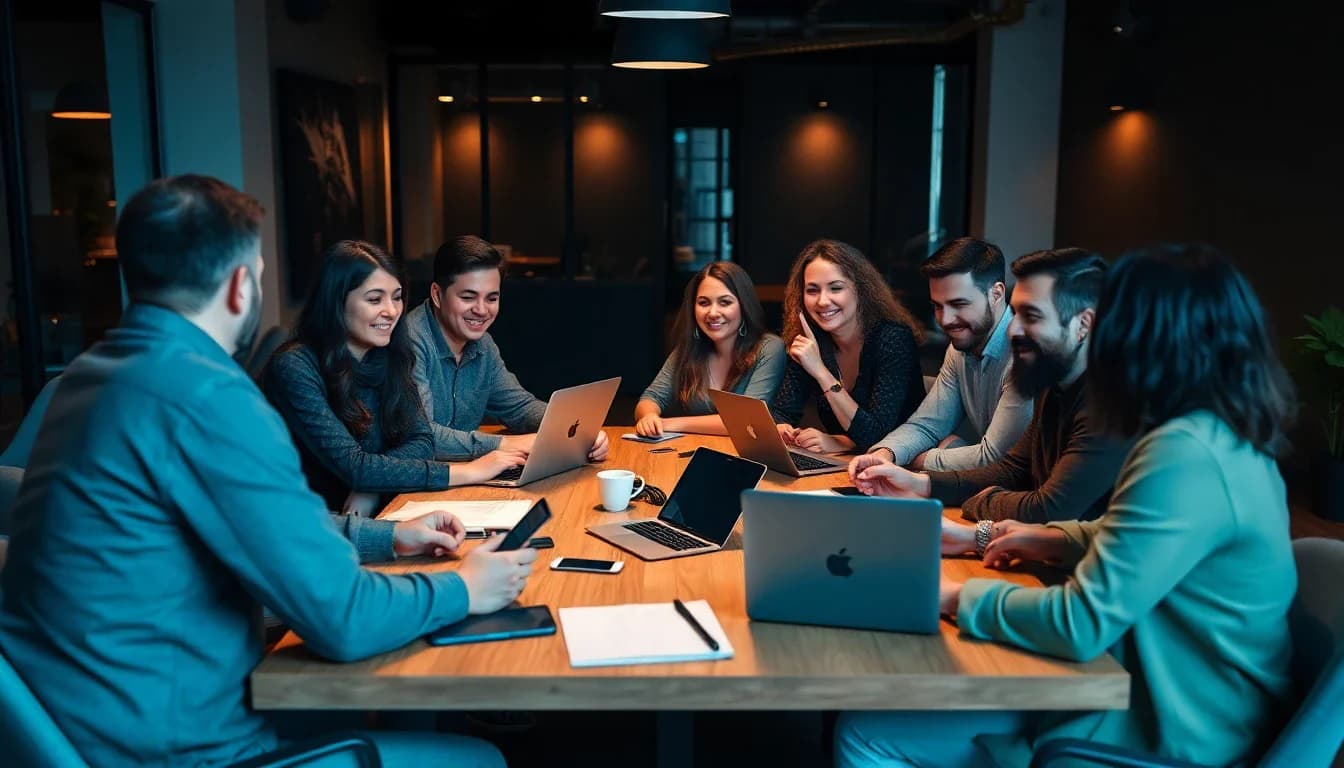 Creators and marketers collaborating on AI video content strategy